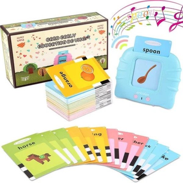 Talking Flash Card Learning Machine for Kids – Early Education Device with Audio & Picture Cards