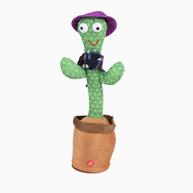 Dancing Talking Cactus Toy – Singing, Recording & Repeating Plush Cactus with Hat